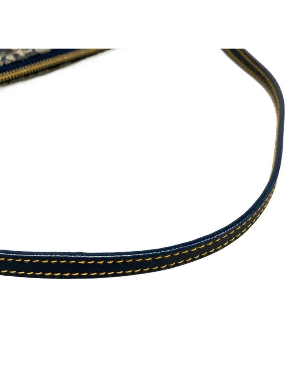 Dior Handbag Saddle Pouch Navy Ivory Leather